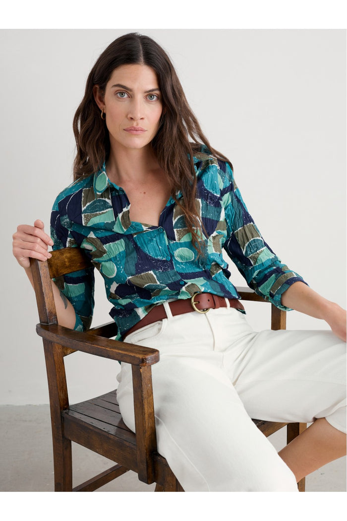Seasalt Larissa Shirt Penwith Abstract Emulsion