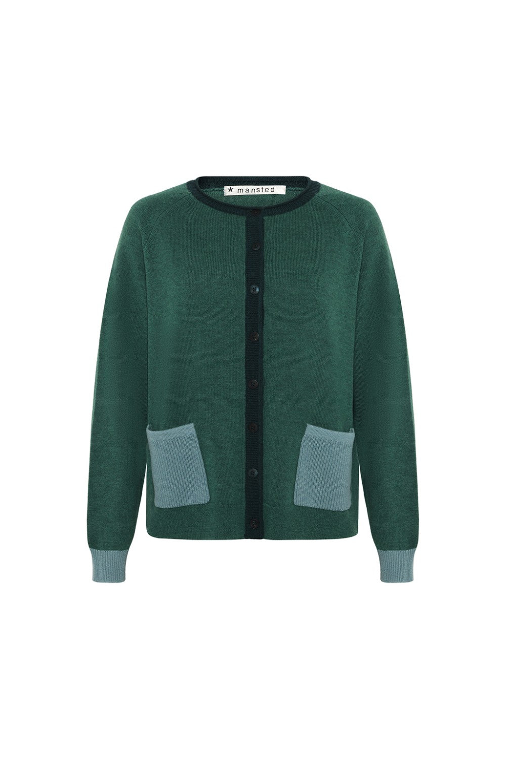 Mansted Coral Cardigan in Emerald