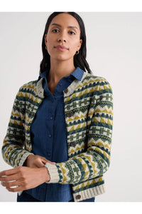 Dawson Pick Cardigan Fairisle in Zig Zag Geo Alpine Galley Mix