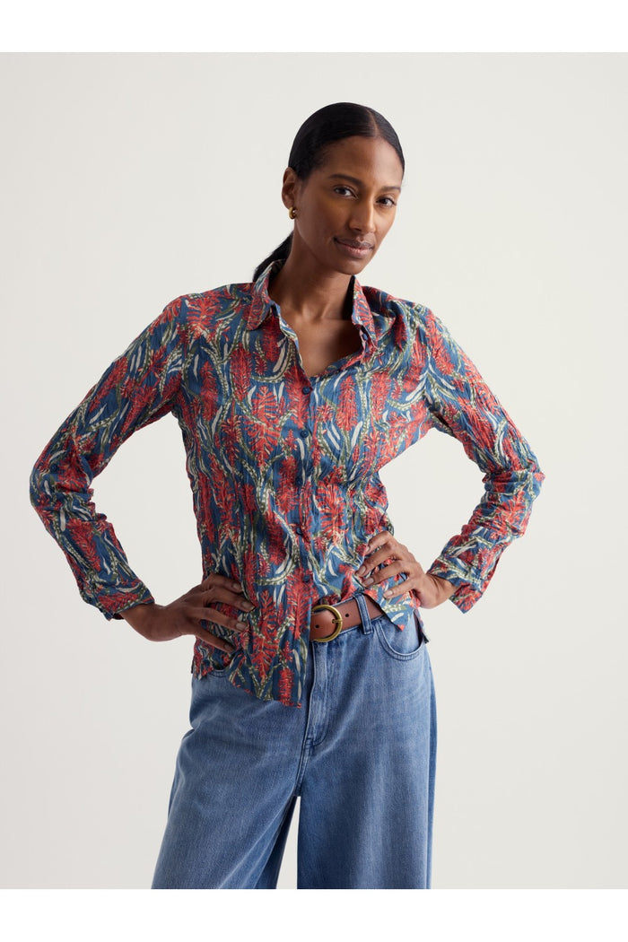 Seasalt Larissa Shirt in Red Hot Poker Dusk