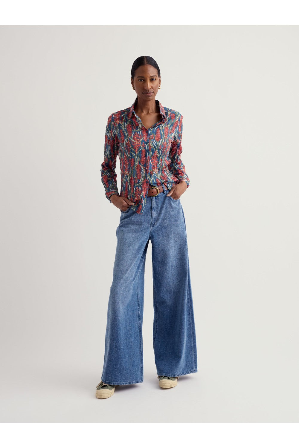 Seasalt Larissa Shirt in Red Hot Poker Dusk