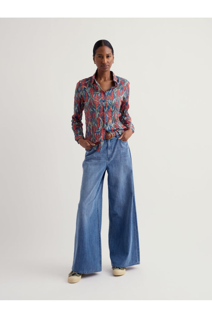 Seasalt Larissa Shirt in Red Hot Poker Dusk