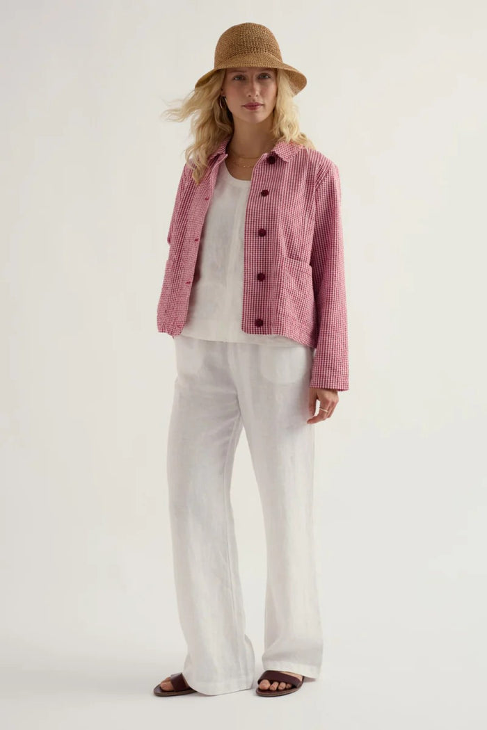 Carnon Downs Jacket - Gingham Scarlet