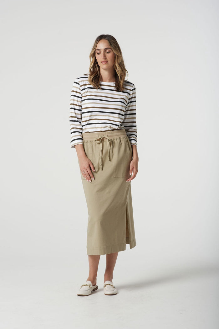 Goondiwindi T-Shirt - Otter Multi Stripe