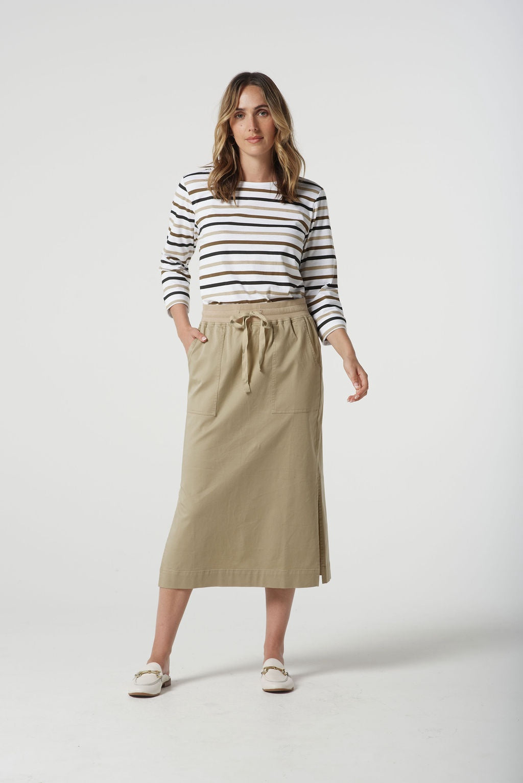 Goondiwindi T-Shirt - Otter Multi Stripe
