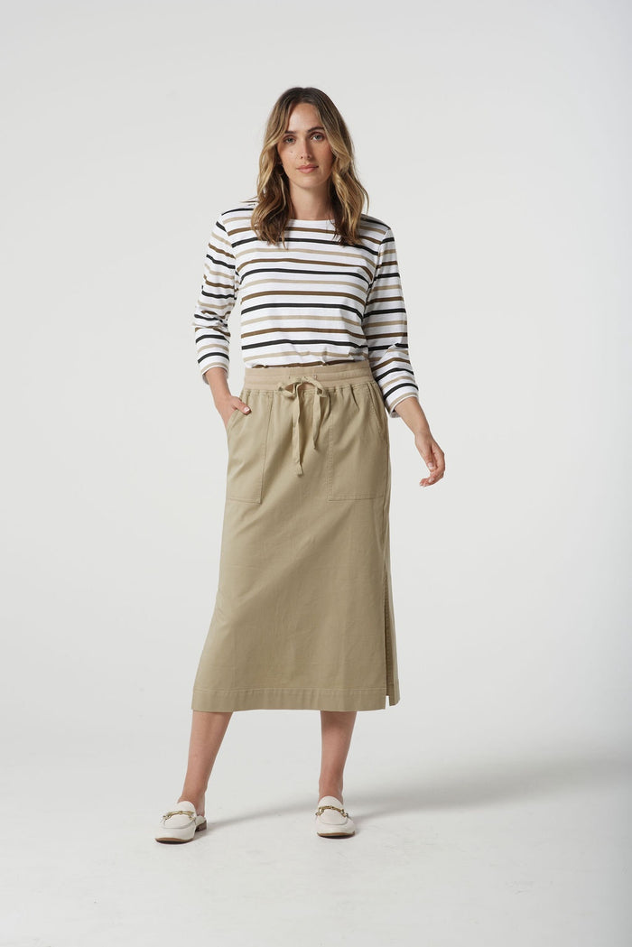 Goondiwindi T-Shirt - Otter Multi Stripe