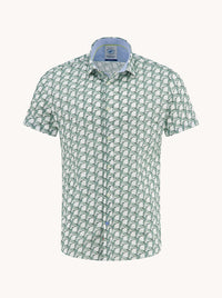 A Fish Named Fred The SS Geometric Birds Shirt in Thyme 33.055_312