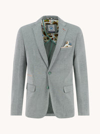 A Fish Named Fred Piqué Blazer in Thyme 33.101_312