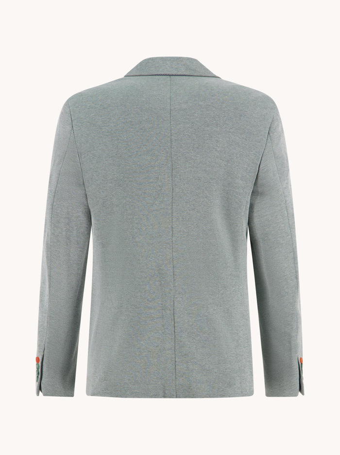 A Fish Named Fred Piqué Blazer in Thyme 33.101_312