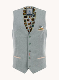 A Fish Named Fred Waistcoat Piqué in Thyme 33.131_312
