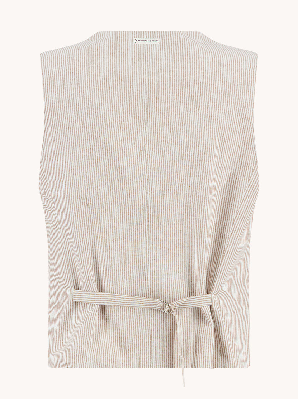A Fish Named Fred Waistcoat Linen Stripe 33.138_205