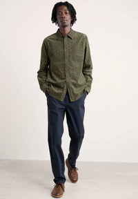 Seasalt Men's Shoreman Printed Cord Shirt in Rock Spot Hosta