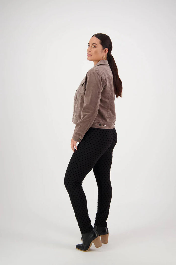 Vassalli Cord Jacket in Taupe 4051M