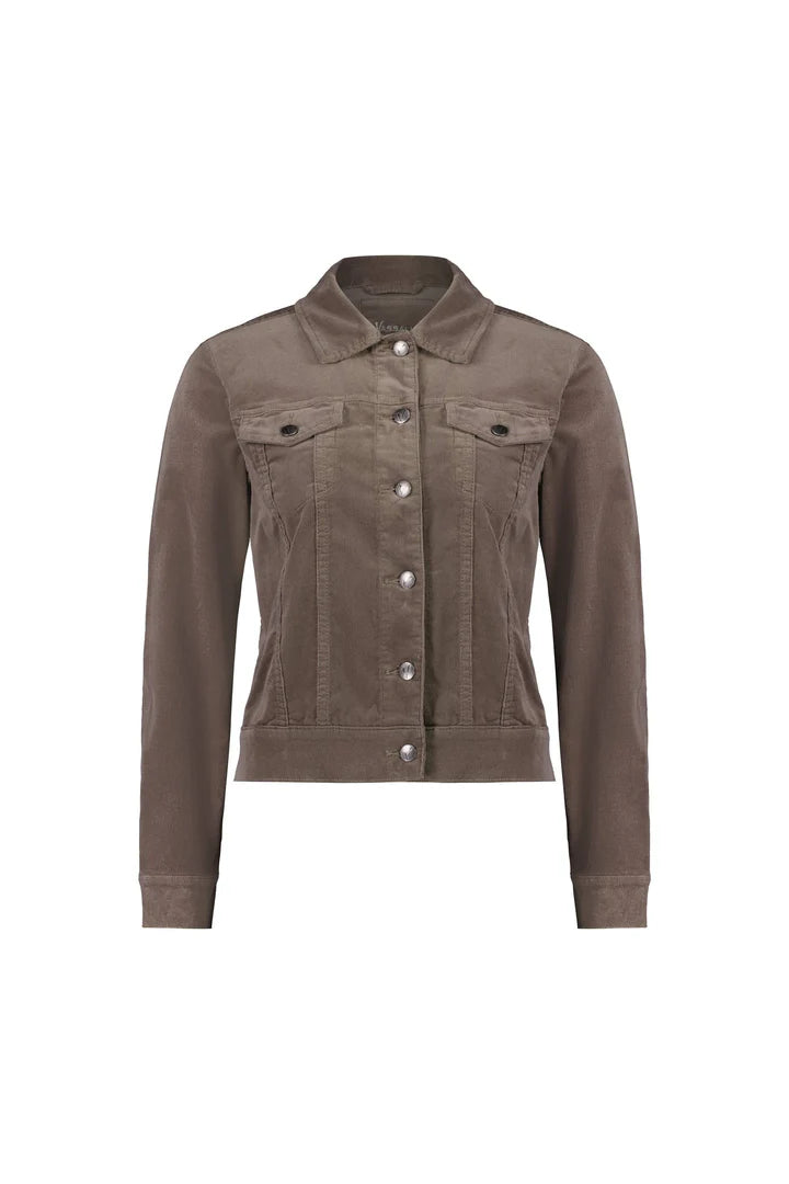 Vassalli Cord Jacket in Taupe 4051M