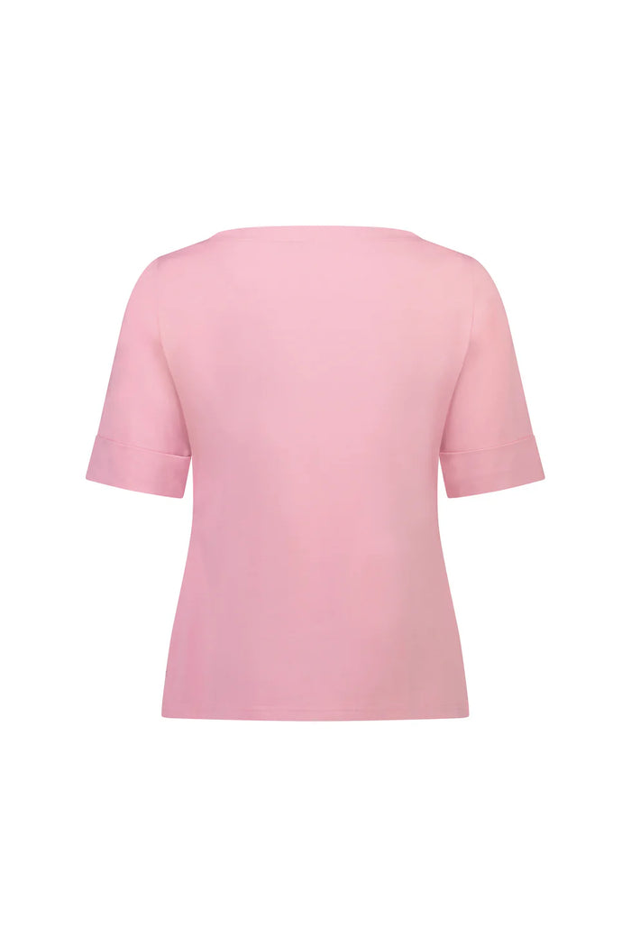 Vassalli 4262 Boat Neck Top Bubblegum