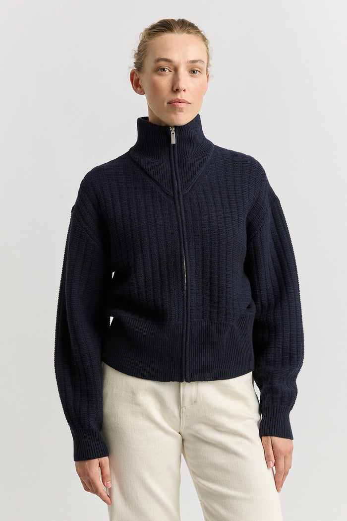 Toorallie Grid Knit Zip Through 5126