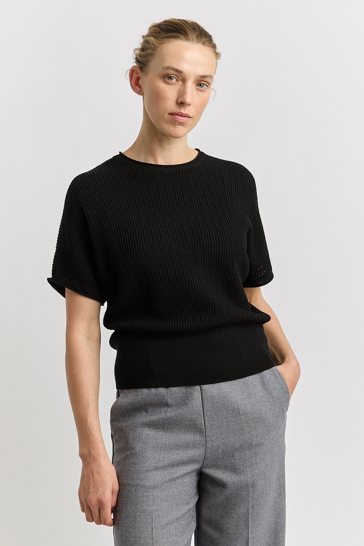 Toorallie Pointelle Knit Dolman 5162