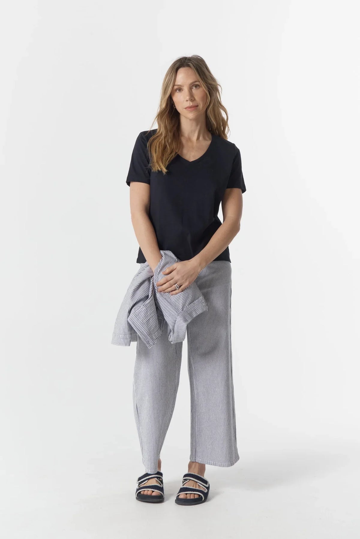 Goondiwindi Wide Leg Striped Jeans