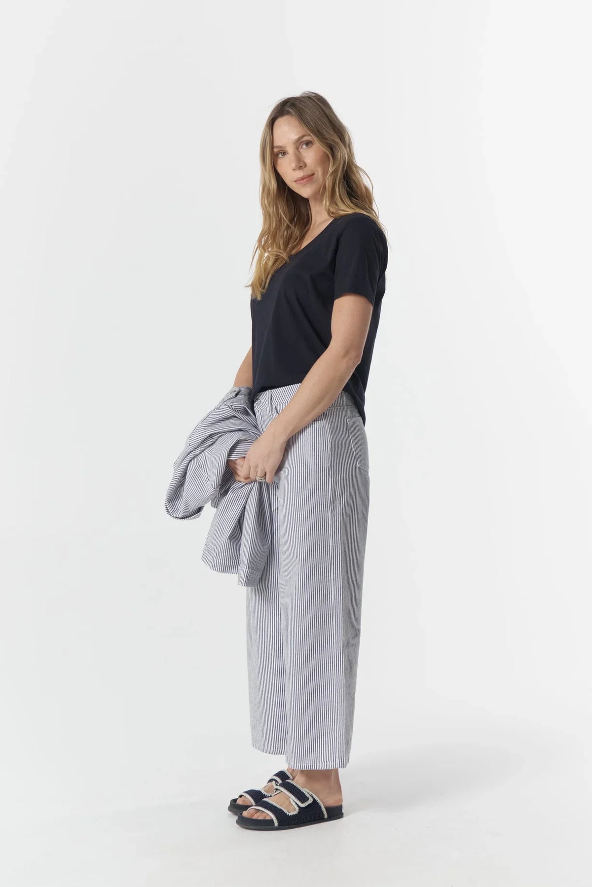 Goondiwindi Wide Leg Striped Jeans