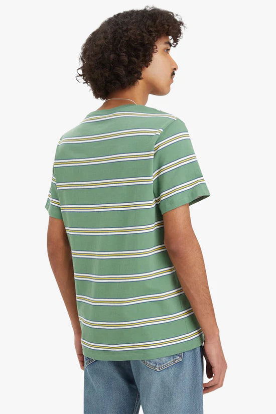 Levi's Original Housemark T-Shirt in  Varsity Stripe Myrtle Jersey 56605-0234