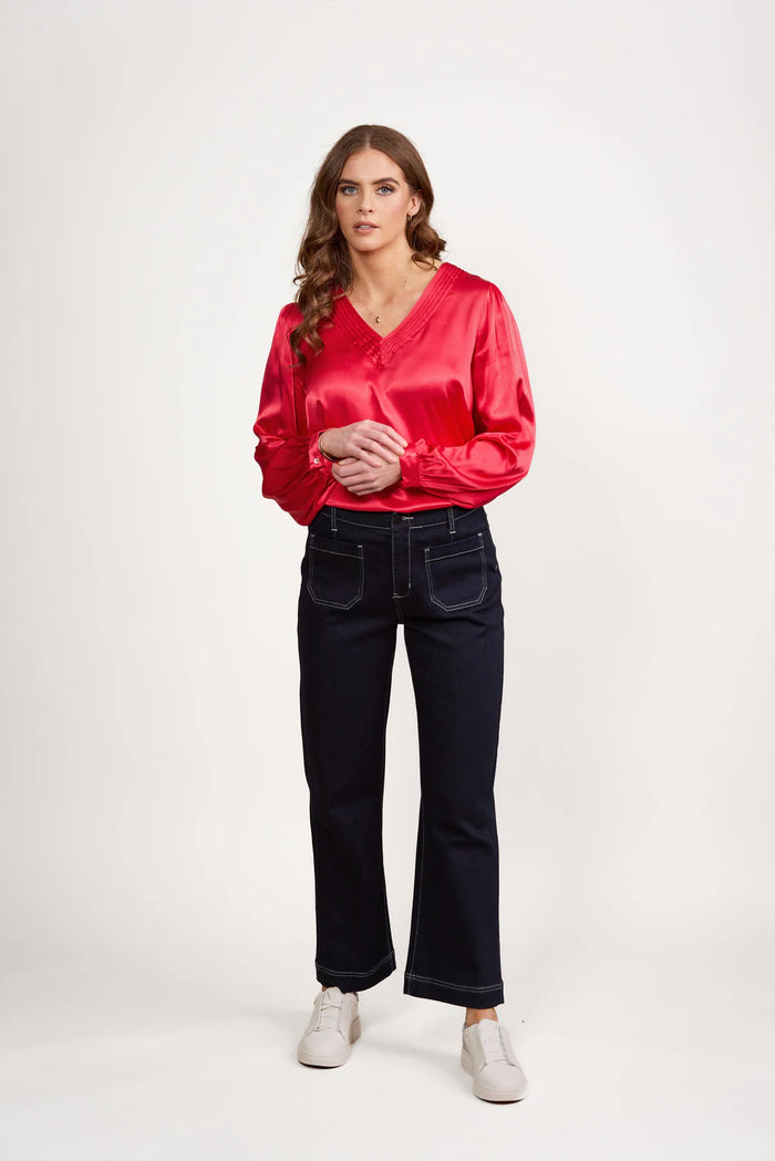 Vassalli 5995A Ink Denim Ankle Grazer Pant