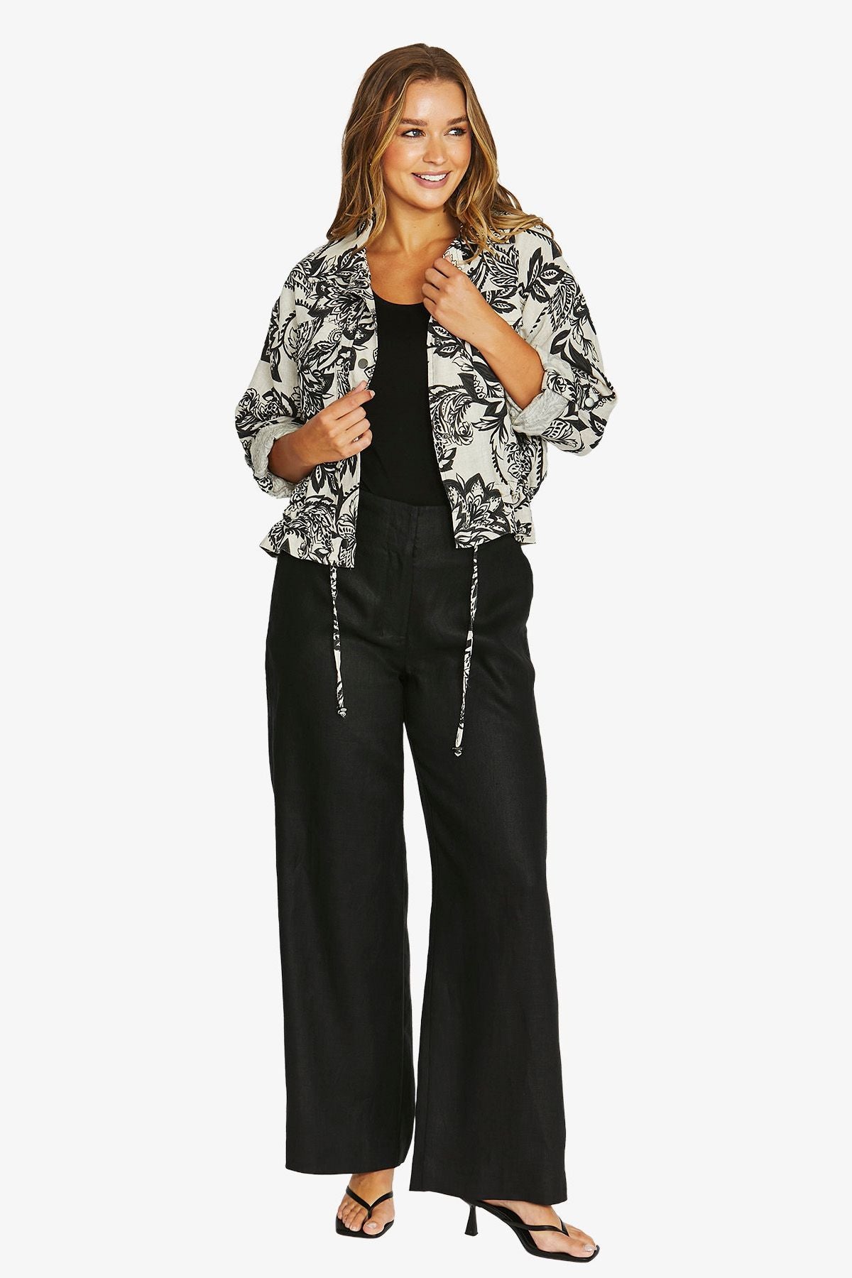 Bohemia Jacket in Black/Flax 4148A