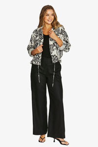 Bohemia Jacket in Black/Flax 4148A