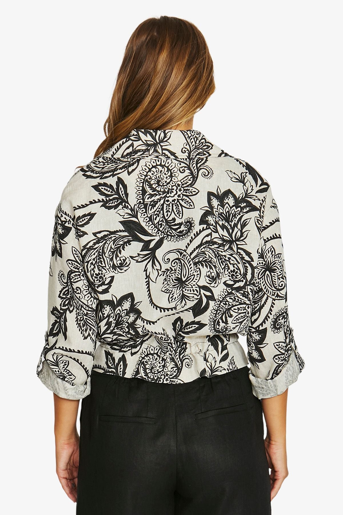 Bohemia Jacket in Black/Flax 4148A