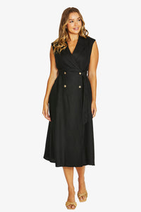 Double Breasted Dress in Black 5009A
