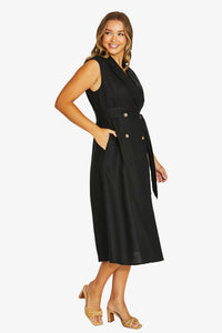Double Breasted Dress in Black 5009A