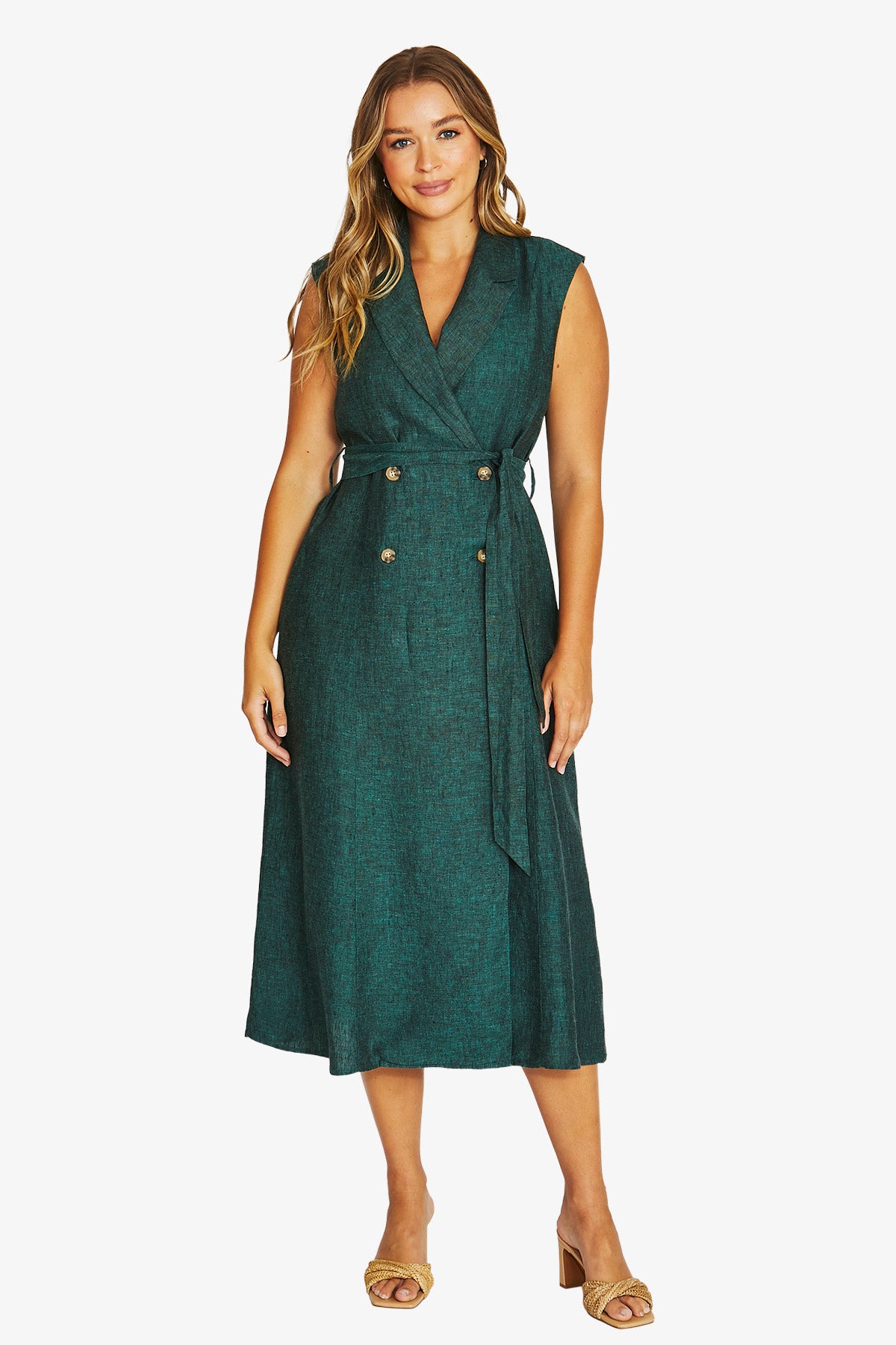 Double Breasted Dress in Jungle 5009A