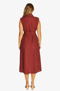 Double Breasted Dress in Raisin 5009A