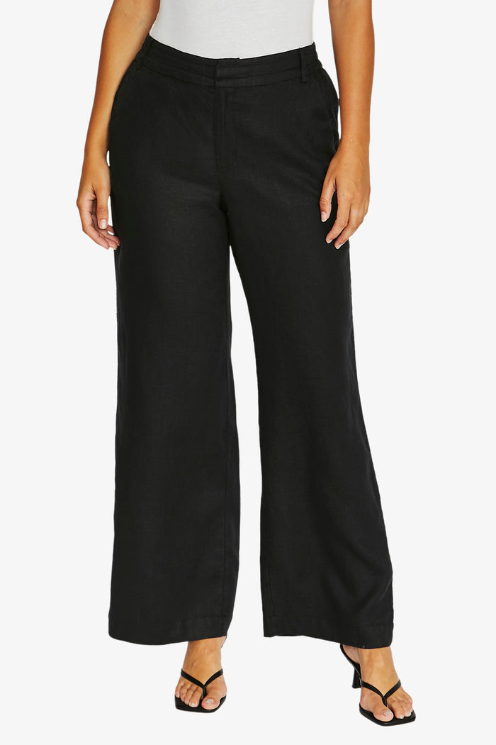 Stitch Waist Pant in Black 7093A