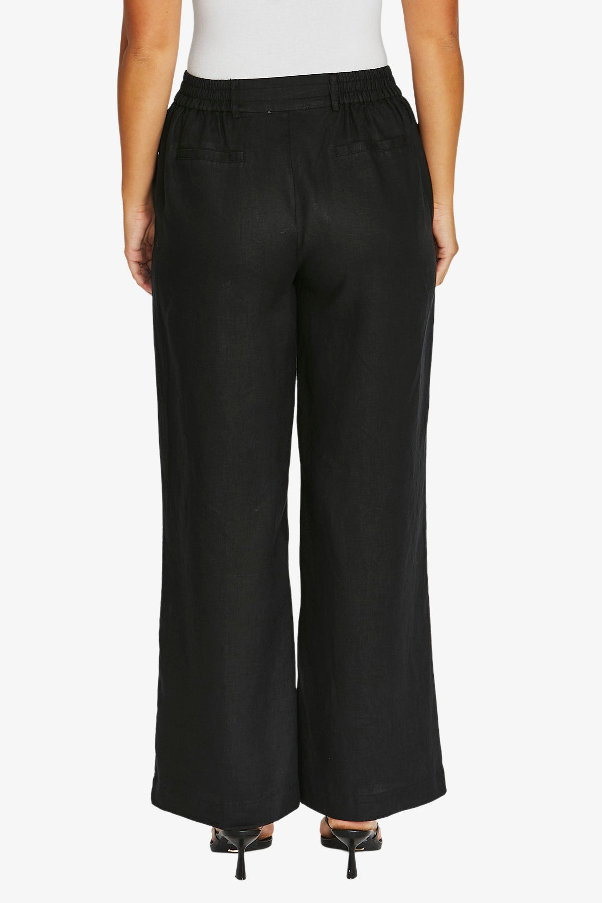 Stitch Waist Pant in Black 7093A