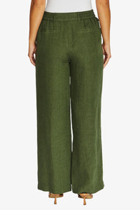 Stitch Waist Pant in Evergreen 7093A