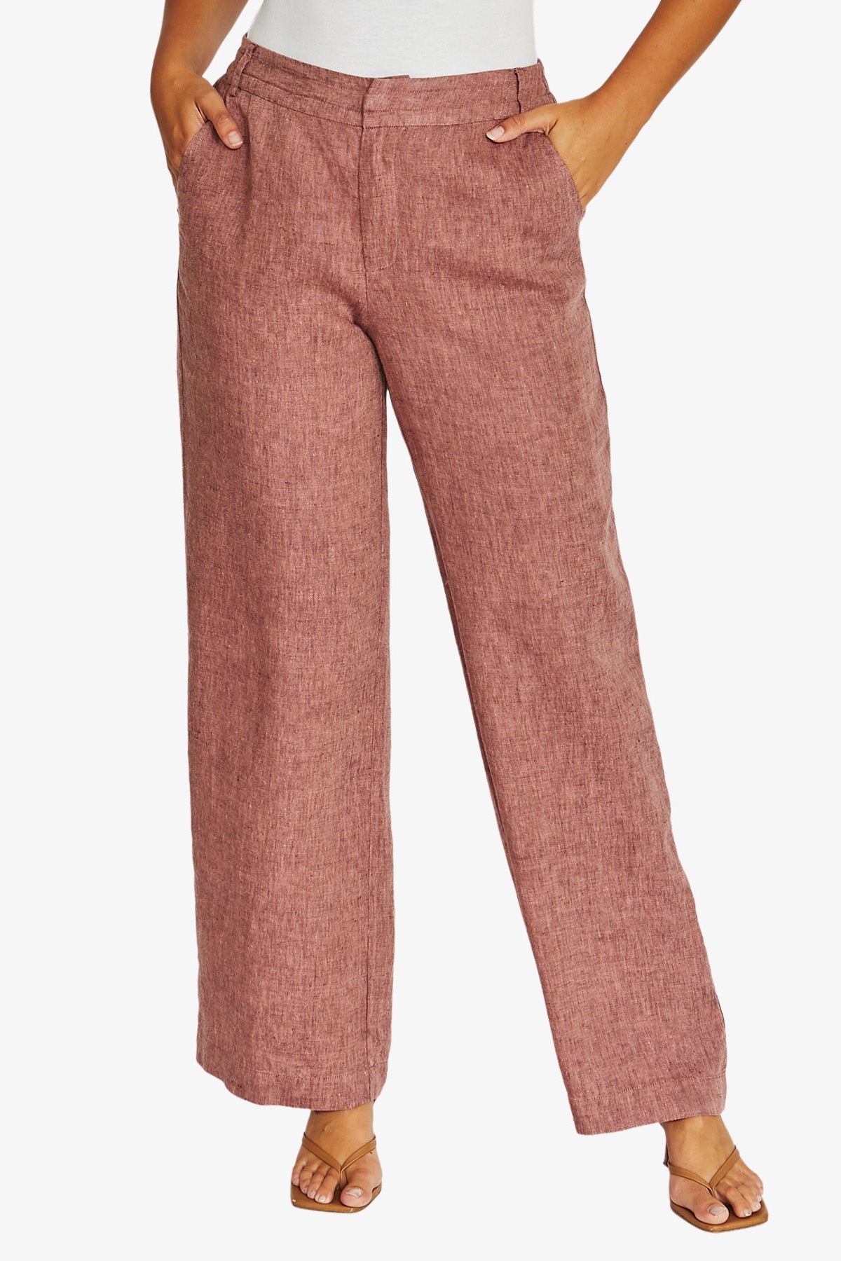 Stitch Waist Pant in Rhubarb 7093A