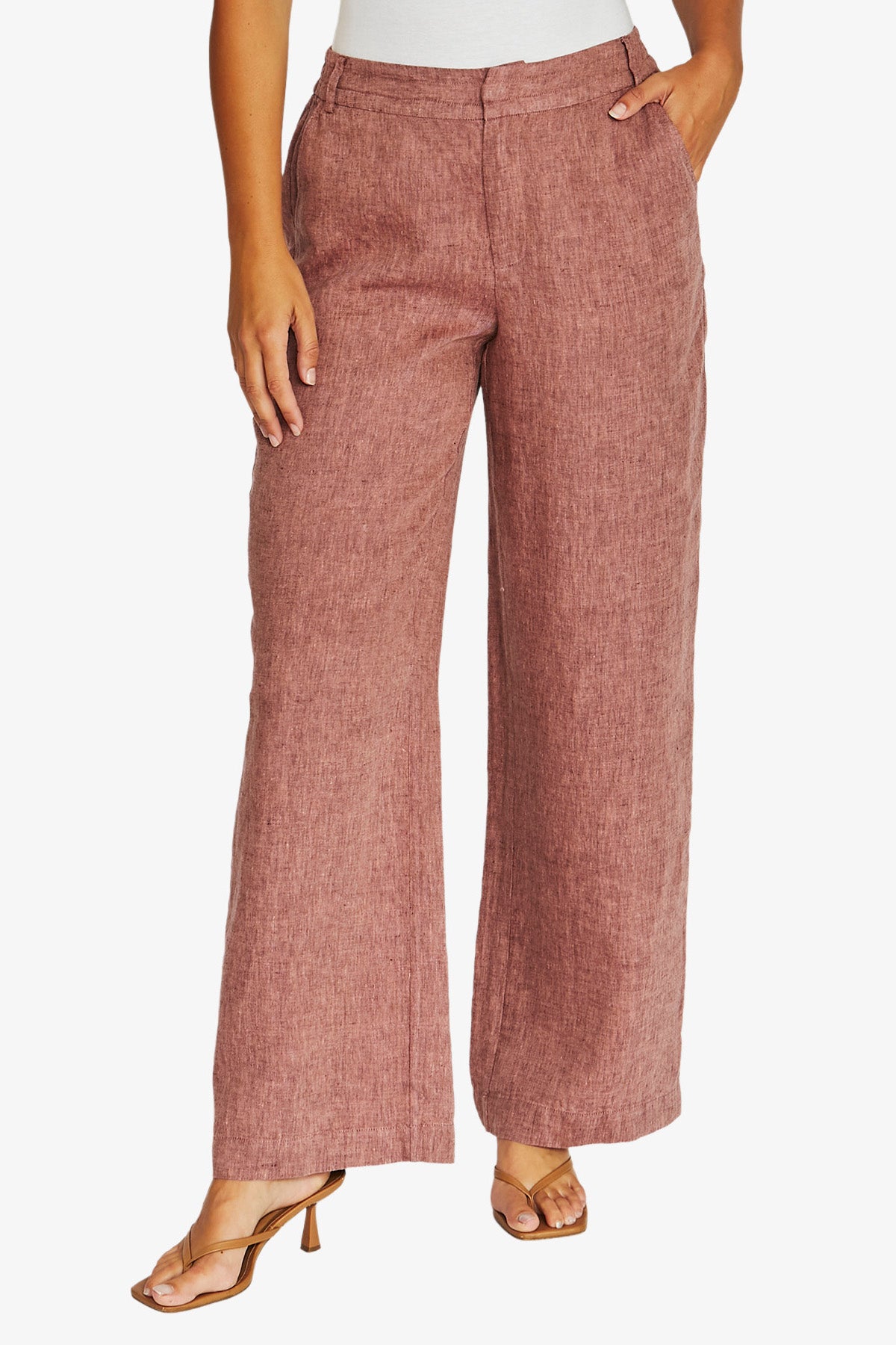 Stitch Waist Pant in Rhubarb 7093A