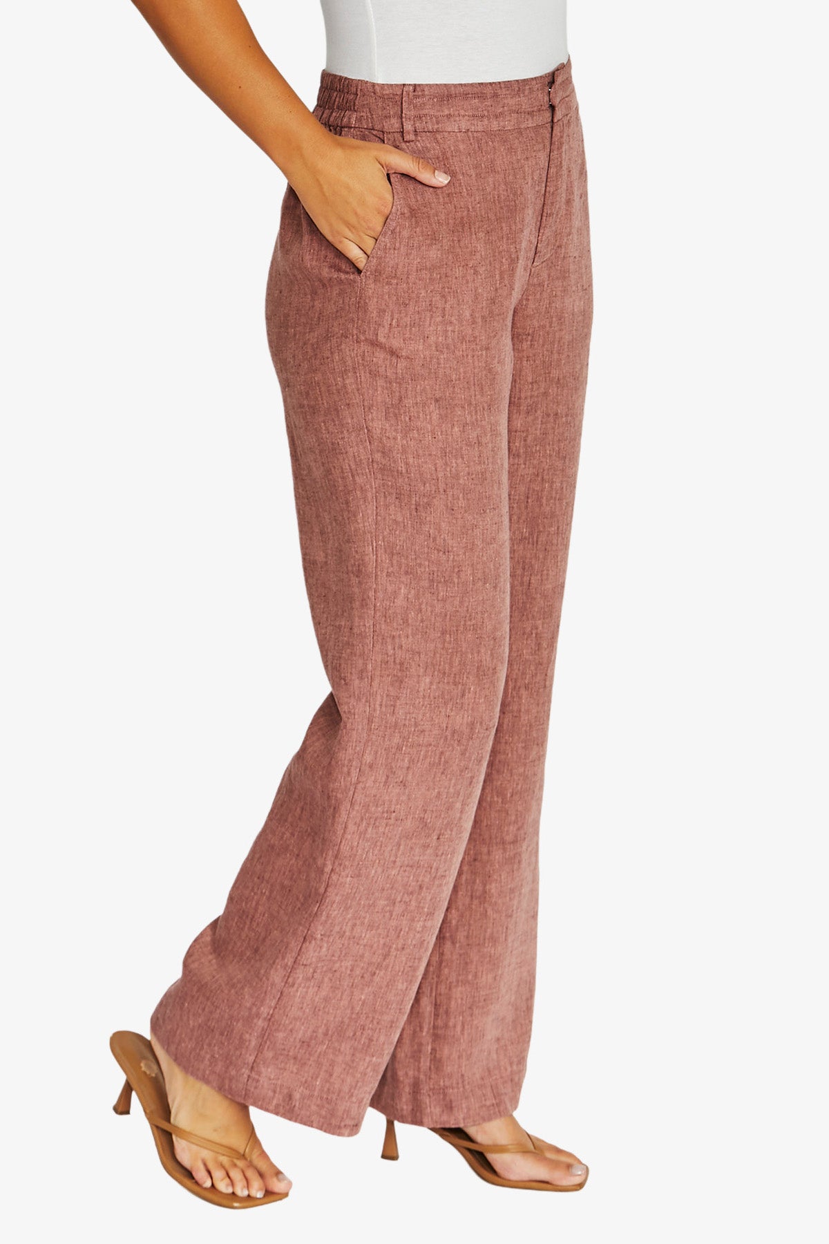 Stitch Waist Pant in Rhubarb 7093A