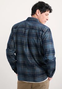 Seasalt Men's Shoreman Printed Cord Shirt in Gerens Hydrangeas