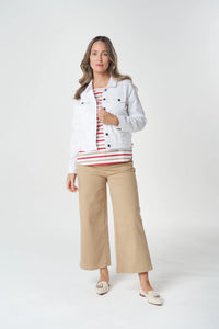 Goondiwindi Ray Denim Jacket in White