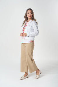 Goondiwindi Ray Denim Jacket in White