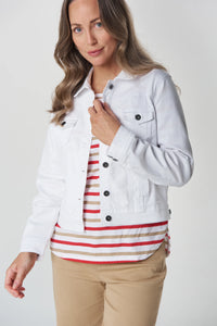 Goondiwindi Ray Denim Jacket in White