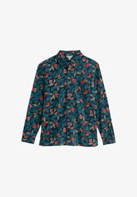 Men's Palores Short Sleeve Shirt in Dye Plant Abstract Maritime