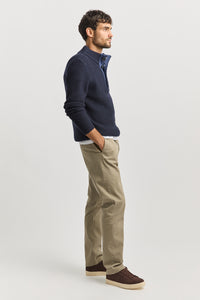 Toorallie Men's Button Tab Sweater in French Navy 8052