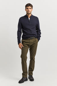 Toorallie Men's  Trademark Half Zip  Sweater in French Navy 8060