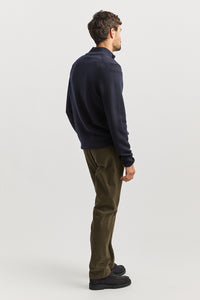 Toorallie Men's  Trademark Half Zip  Sweater in French Navy 8060