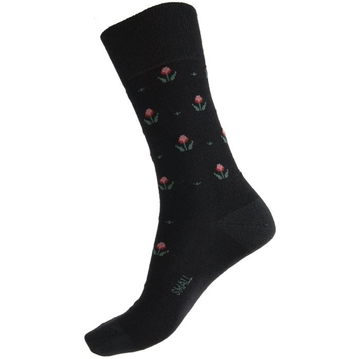 Humphrey Law Ladies 60% Fine Merino Wool Tulip Pattern Health Sock