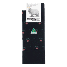 Load image into Gallery viewer, Humphrey Law Ladies 60% Fine Merino Wool Tulip Pattern Health Sock
