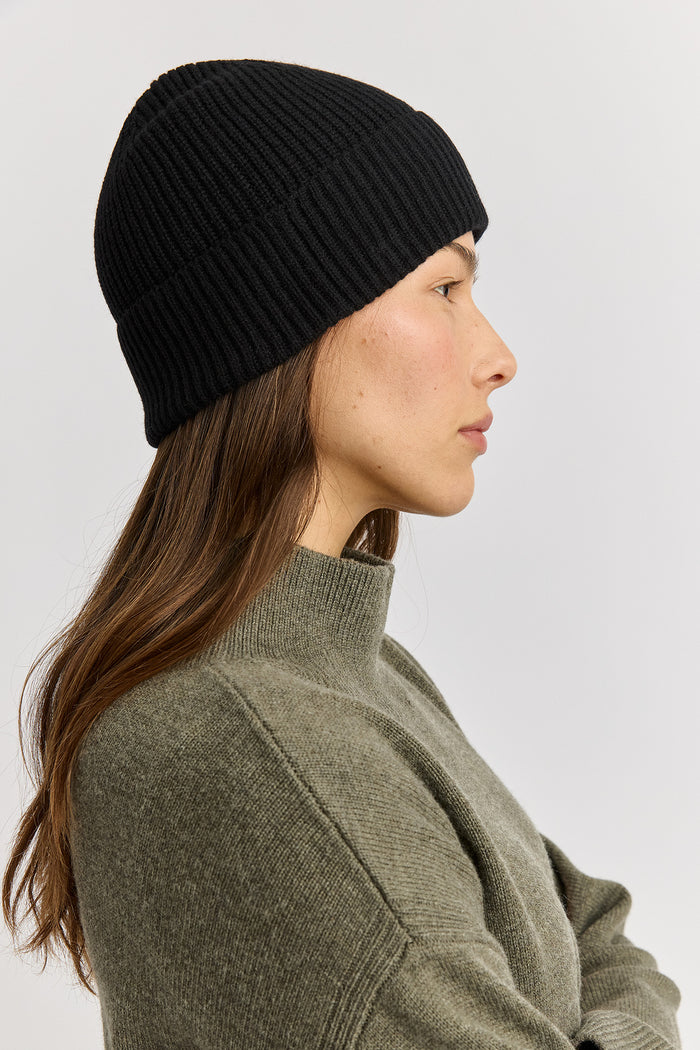 Toorallie Fine Rib Beanie in Black, French Navy, Galaxy and Poppy