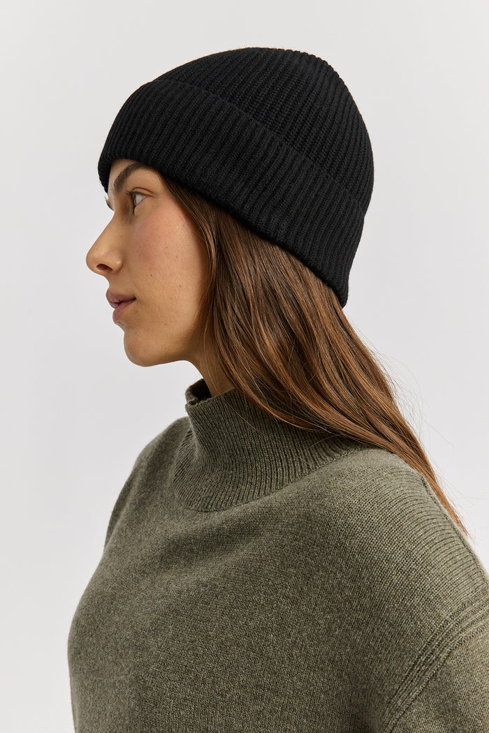 Toorallie Fine Rib Beanie in Black, French Navy, Galaxy and Poppy